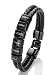 MYCLUSIV&reg; Lederarmband Herren mit Gravur &ndash; Personalisiertes M&auml;nnerarmband mit Namen &ndash; Geschenk f&uuml;r Papa &ndash; Aus schwarzem Echtleder