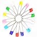 HUIHUAN 20Pcs Sicherheitsnadeln Kindersichere Sicherheitsnadel, Farbe-Lächeln niedlichen Baby Safe Pins, Kunststoffkopf, für Stoffwindeln, Reparatur von Kleidungsstücken (zufällige Farbe)