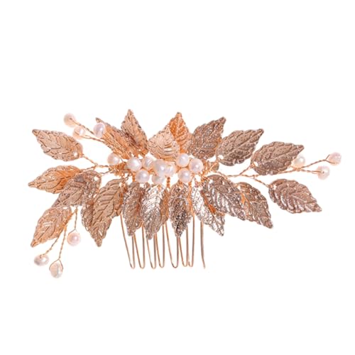 BESTOYARD 手作り葉パールヘアコーム ダル髪飾り 結婚式用ヘッドピース レディース 婚式イ 向け
