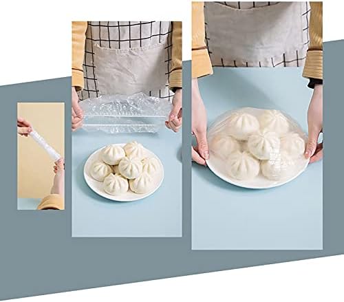 200 Pack Shrinkable Fresh Keeping Bags, Disposable Elastic Food Storage Lids, Universal Plastic Sealed Elastic Stretch Bowl Lids Kitchen Supplies (200Pcs)