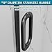 YTSAHSTT Framelss Single Swing Hinged Shower Door, 28