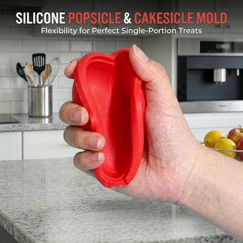 Image of Solitude Set of 4 Heart Shaped Silicone Popsicle Moulds | BPA Free Food Grade Reusable Non-Stick Candy Mold | DIY Ice Cream, Chocolate, Jelly, Lollipop and Cake Pop Maker, Multicolour