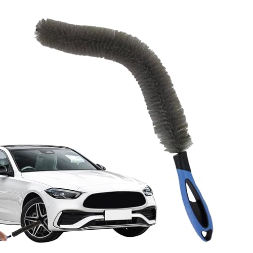 Generico Spazzole per Ruote per la Pulizia delle Ruote,Spazzola per Pulizia Ruote,Spazzola Pieghevole per la Pulizia dei Pneumatici - per la Pulizia dei Cerchioni dei Pneumatici in Microfibra Strumen