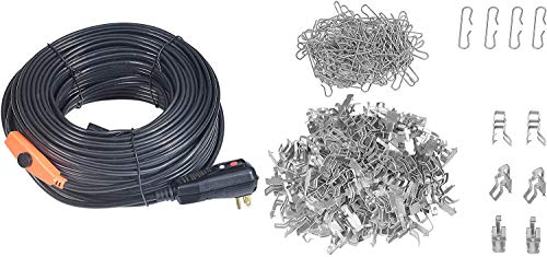 SEAL Roof & Gutter Snow Melt Cable Kit-with Spacer and Clips,140Ft-120V,with GFCI (Leakage Protector) for De-Icing Heater Cable Kit
