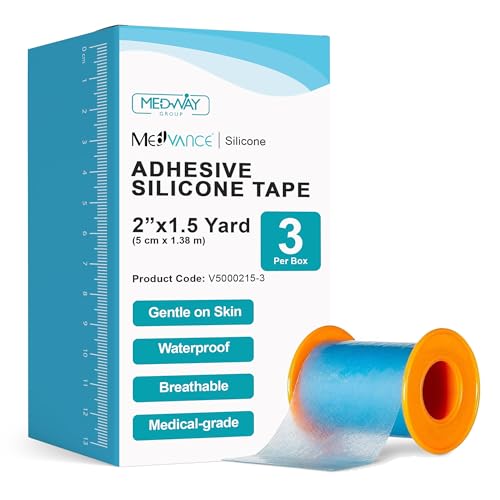 Image of MedVance Silicone Adhesive Medical Tape, Scar Sheet, 2 inch x1.5' (3 Pack)
