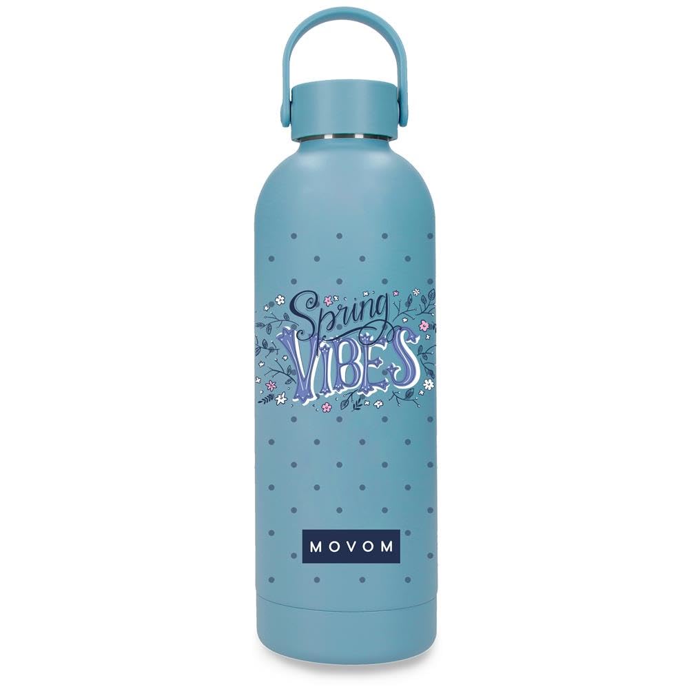 Movom Spring Vibes Blue Stainless Steel Bottle 7.4x23.5x7.4 cm