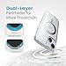 Speck Clear iPhone 15 Case - Slim, Built for MagSafe, Drop Protection - for iPhone 15, iPhone 14 & iPhone 13 - Scratch Resistant, Anti-Yellowing, 6.1 Inch Phone Case - GemShell Clear/Chrome