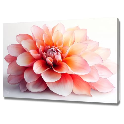 Tableau decoration murale fleurs rose lotus 60x90cm encadrée pour salon
