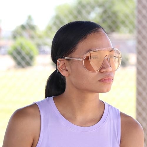 Oversized One Piece Aviator Sunglasses For Women Fashion Men Wrap Around UV400 Shield Goggles2