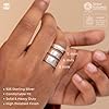Amberta Solid 925 Sterling Silver Mens Wedding Ring Band | 5 6 8 mm Wide Thumb Court Shape Polished Silver Ring for Men: 8 mm - Size Q #4