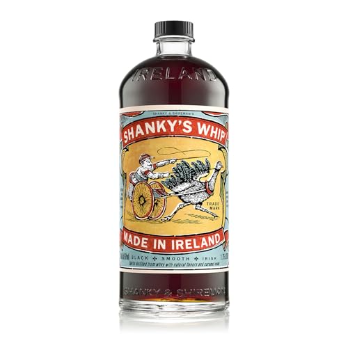 Shankys Whip | The Original Black Liqueur and Whiskey Blend | Flavoured with Caramel and Vanilla | 33% ABV | Whiskey Liqueur | Whisky Cocktails Gift (1.75ltr Bottle)