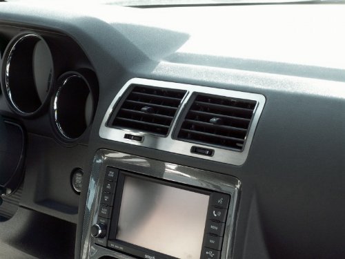 American Car CraftBrushed A/C Vent Trim Air Dash Interior Kit Compatible With Dodge Challenger 2008 2009 2010 2011 2012 5.7L