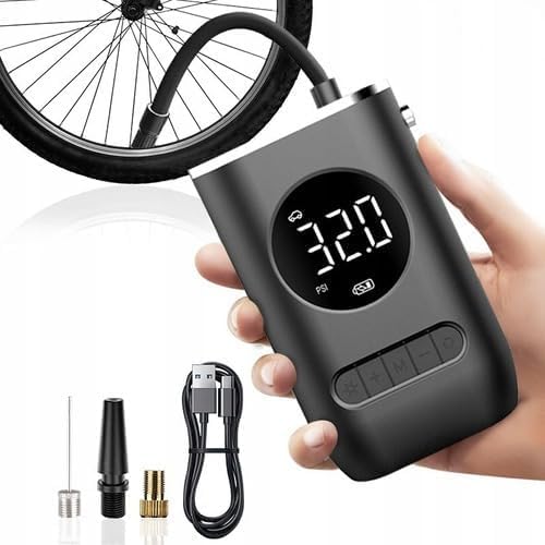 Calibrador Compressor Pneu De Carro Bike Moto Eletrica Portátil Recarregável Bomba de