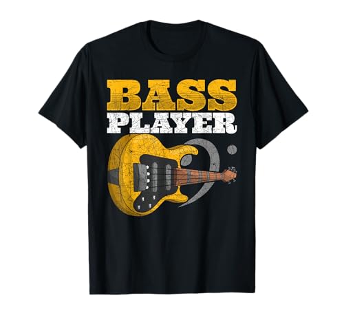 Bass Player Cadeau Musique Pour Bassiste Guitare Basse T-Shirt