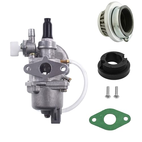 Filtre à air Stack Carburateur pour mini motos et pocket bikes 47 et 49 cc à moteur 2 temps (Argenté)