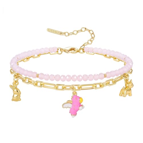 KissYan Tennis Bracelet for Women, 14K Gold Plated Cubic Zirconia Adjustable Slider Bracelets Trendy Jewelry Gift