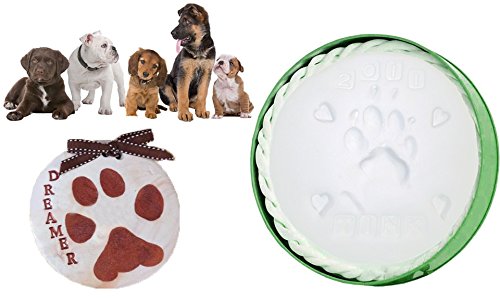 MWS Kit per Calco in Gesso per ricordo Impronte Zampa Cani e Gatti