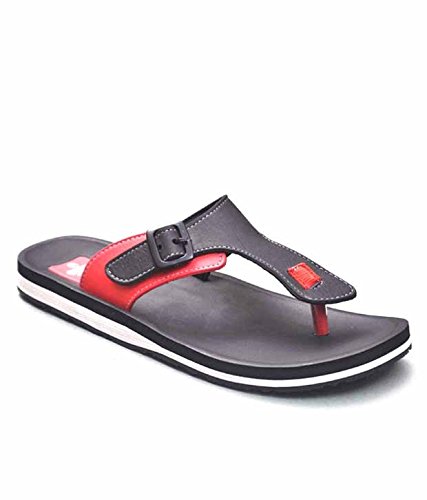ADDA Gents ADAM Black RED Slippers UK 