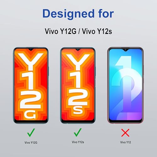 Image of ZAP CASE HD Plus Tempered Glass Screen Protector Compatible for vivo Y12G (Black) Edge to Edge Coverage with Easy Installation Kit