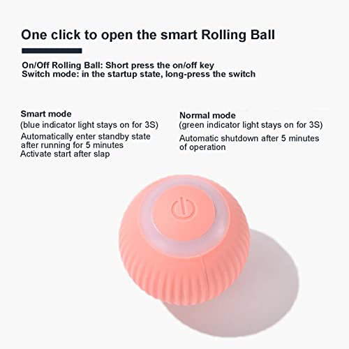 Bola de brinquedo interativa inteligente para gatos, bola giratória automática de 360° com USB recar
