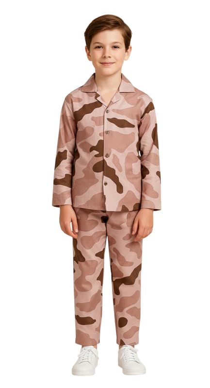 Image of 3BROS Kid's Pure Cotton Full Sleeves Night Suit /Dress for Boys /Girls Full Pajama & Top Sleep Suit Combo Set