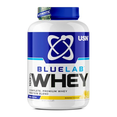 USN Blue Lab Whey Protein Powder: Banana - Whey Protein 2kg - Pos...