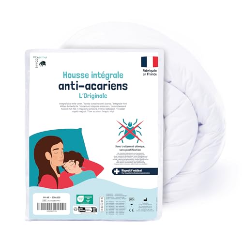 PharmaHousse - Housse Anti-acariens intégrale pour Couette - Dispositif médical - Garantie 10 Ans - sans Aucun Traitement ni plastification - Fabriquée en...
