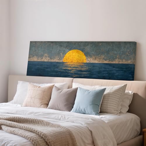Grand tableau paysage marin 40 x 120 cm pour illuminer un mur sombre