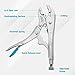 DURATECH 7-Inch Locking Pliers, Premium Cr-V Construction, Curved Jaw Locking Pliers with Wire Cutter, Fit for Clamping Twisting Welding