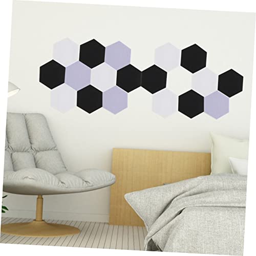 12 paneles acústicos hexagonales de 30x15x1cm para aislamiento de sonido miniatura 4