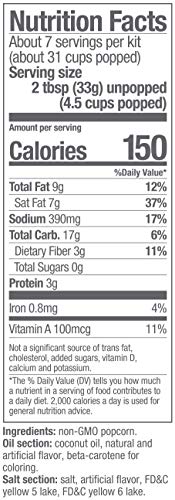 Jolly Time All In One Kit for Popcorn Machine Portion Packet, 8.0 Ounce (Pack of 36)