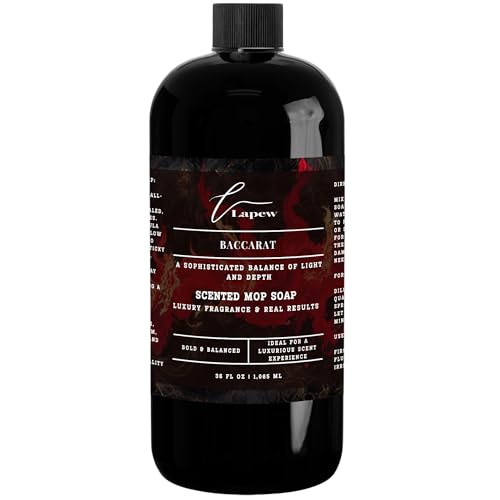 Lapew Baccarat Scented Mop Soap Concentrate 36 oz | Premium Fragranced Floor Cleaner | Streak-Free | Hard Floor Cleaning Solution | Eco Friendly | Made in USA (Enchanted Rouge)