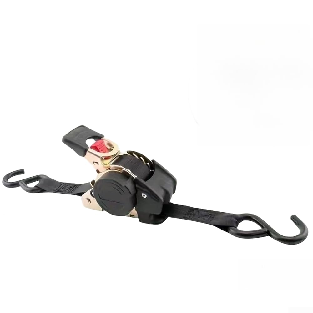 Automatikspanner, 4er Set, Fahrzeugtransportgurt, Selbstaufrollmechanismus, einstellbare Länge für schwere Lasten, Auto Motorrad LKW Umzug (B)