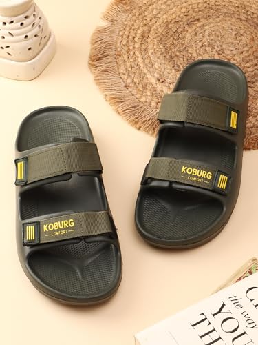 Image of KOBURG Nexa Sandals for Men| Stylish Trending | Comfortable | Super soft | Lightweight | EVA Sole | Casual Sandals | Slippers | Flip Flops for Men KF-464