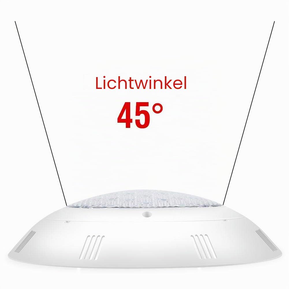 Dioche LED Unterwasserlampe,IP68 Wasserdichtes dimmbares RGB-Poollicht, Unterwasser-Scheinwerfer mit Kabeln und Fernbedienungen, 18-W-LED-Tauchlichter mit 7 Farben, für Brunnen, Teich, Pool