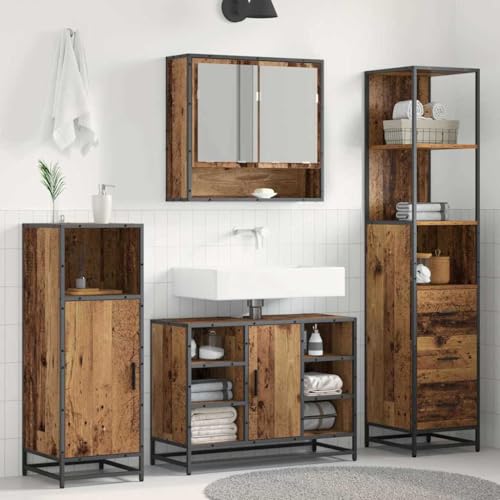 Muebles de baño para aseo de invitados con estantes organizadores 2