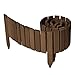 Garronda Beeteinfassung Holz Rollzaun Holzzaun 20 cm x 200 cm imprägniert Flexibler Rollborder Rasenkante Palisade Gartenzaun Umzäunung für Garten GD-0149, Dunkelbraun