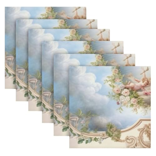 Servilletas de tela cuadradas satinadas set x6 50.5x50.5 cm miniatura 6