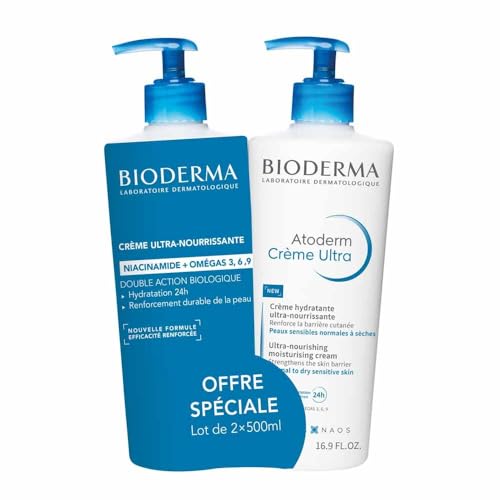 Bioderma Atoderm Crème Ultra-Nourrissant Sans Parfum Lot de 2 x 500 ml