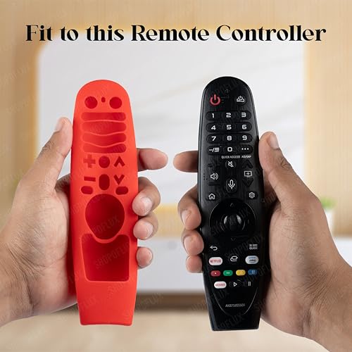 Image of Shopoflux Silicone Full Wrap Case Compatible with LG Magic Remote with Lanyard [Remote Not Included] (RED)