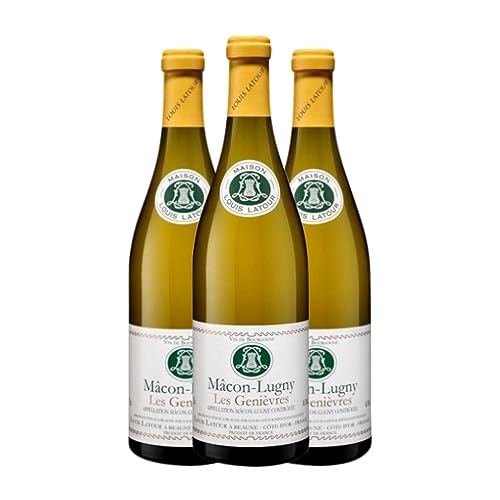 Louis Latour Les Genièvres Chardonnay – Caja de 3 Botellas de Vino Blanco Mâcon-Lugny 75 cl Louis Latour Les Genièvres Chardonnay – Caja de 3 Botellas de Vino Blanco Mâcon-Lugny 75 cl