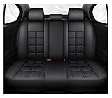 LIANGBAOS Autositzbezug Für Mazda6 Für Mazda3 Bk Cx5 Cx3 Cx4 Cx7 Cx9 Cx30 Autositzbezug Wasserdichtes Leder Autozubehör(Rear Seats-Black)