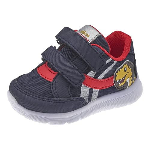 Chicco, Zapatilla Niño con Doble Cierre y Suela Ligera, Cómodas, Flexibles y Transpirables, Ideales para Primavera, Otoño e Invierno, Zapatos Niño, Designed in Italy