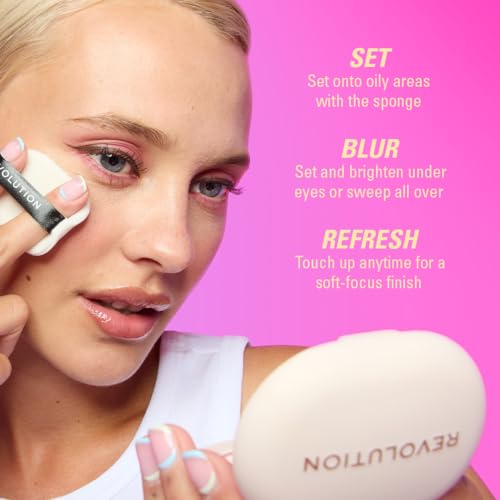 Image of Revolution Powder Pops Instant Blur Setting Powder, Banana Light | Talc-Free, Controls Shine with Smooth & Blurring Finish, Vegan & Cruelty-Free