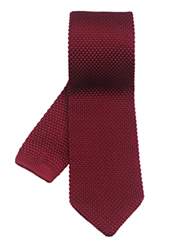 Men's Skinny Knit Tie Vintage Mixed Pattern Casual 2.4" Necktie - Various Design