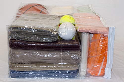 Clear Vinyl Zippered Storage Bags 24 X 20 X 11 Inch Set Of 10 #TOP1