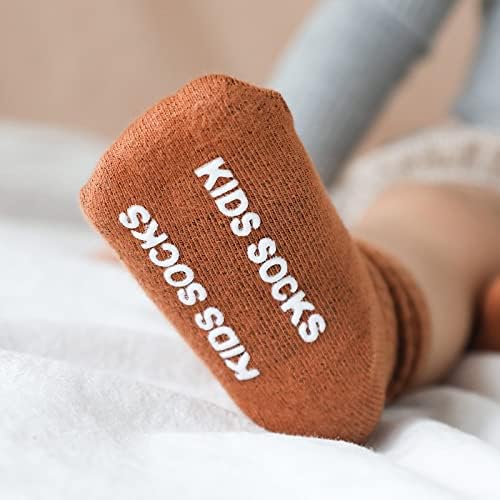 Baby Girls Knee High Socks Unisex Baby Non-Slip Sock Cotton Stockings Long Infants Toddler Socks 5 Pairs - Image 5