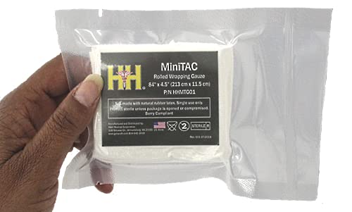 H&H Medical MiniTAC Vendaje Enrollado (84 x 4.5) Pulgadas - Venda de Algodón Verdadero Blanca miniatura 5