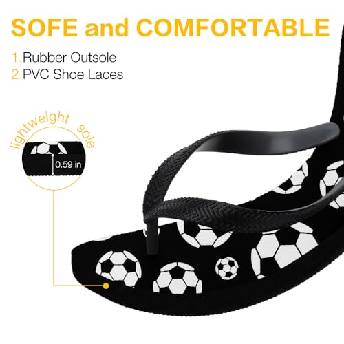 Flip Flops for Women Men Rubber Non Slip Yoga Mat Beach Funny Print Flat Thong Sandals Lightweight Comfy Casual Walking Pool Shower Shoes Indoor House Waterproof Slippers Two-Tone Footwear3