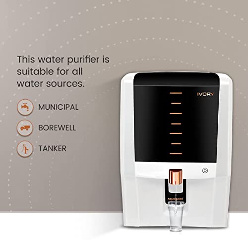 Image of Aquaguard Ivory RO+UV+UF Water Purfier|Patented Active Copper+Zinc Technology|Patented Mineral Guard Technology|Wall Mount or Counter Top Installation by Eureka Forbes White